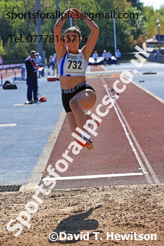 Womens long jump, 2025 North Eastern Track and Field Champs., Shildon, County Durham. Photo: David T. Hewitson/Sports for All Pics